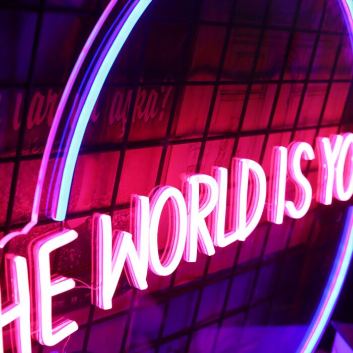 The World Is Yours Led Custom Neon Sign