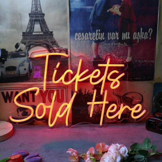 Tickets Sold Here Led Custom Neon Sign
