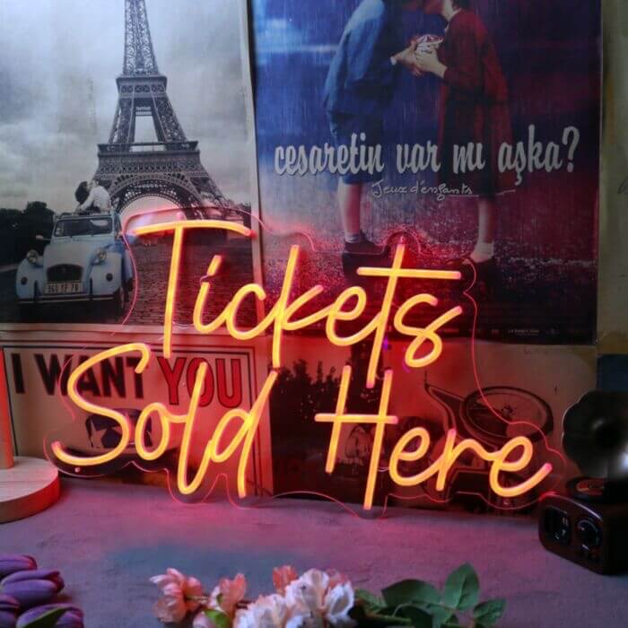 Tickets Sold Here Led Custom Neon Sign