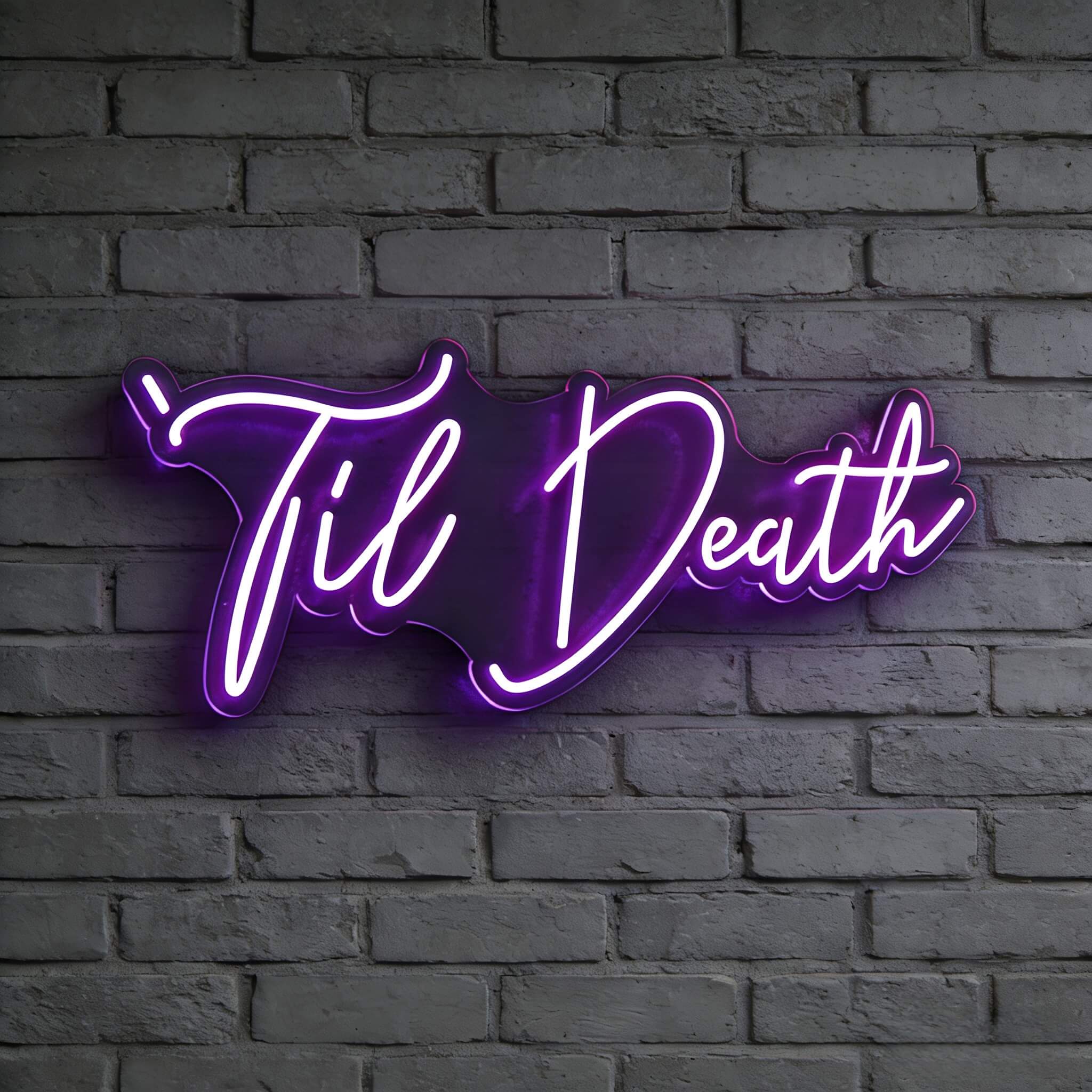 値下げ NEON SIGN tilden best Til Death Neon Sign - Custom LED Love Signs for Weddings