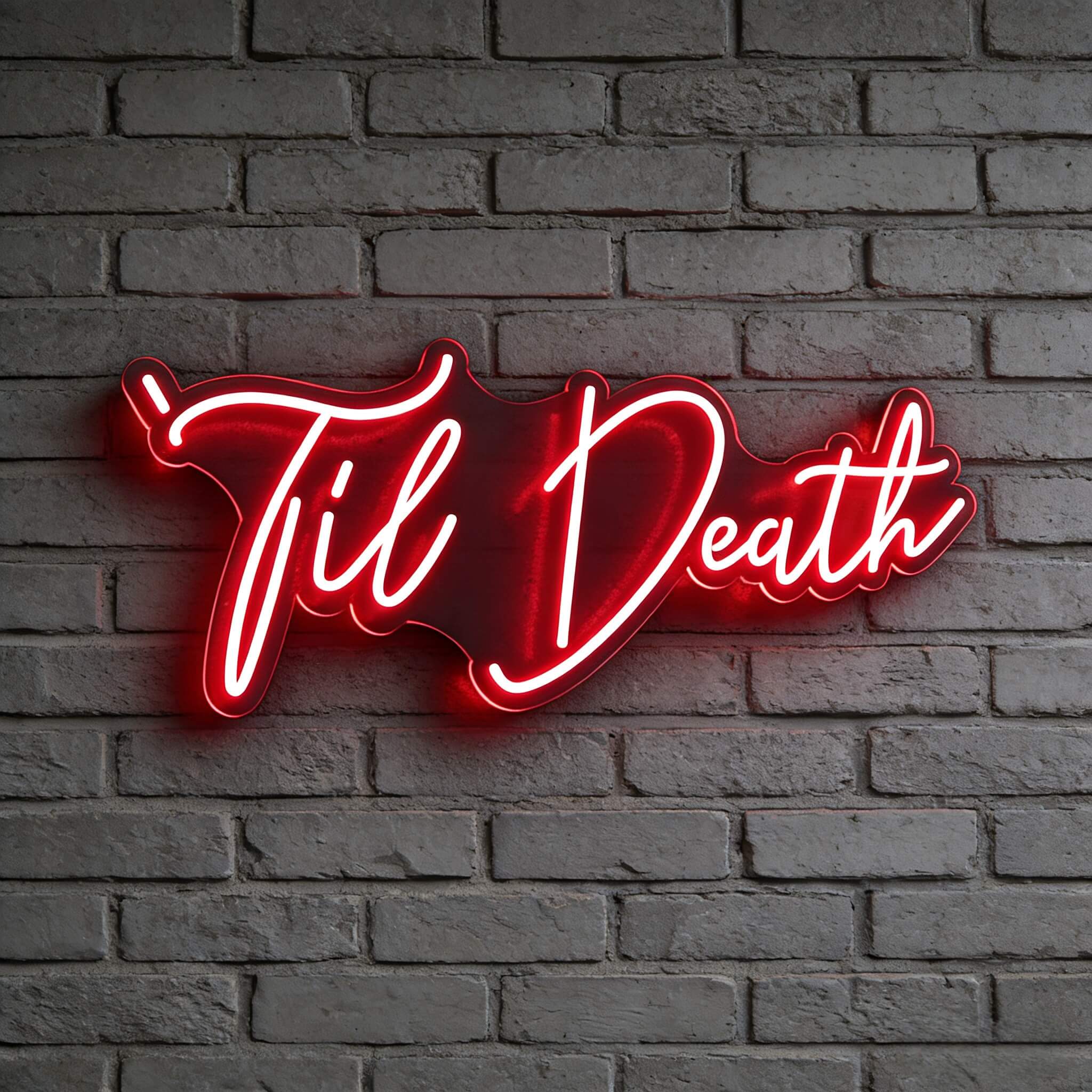 Til Death Neon Sign - Custom LED Love Signs for Weddings